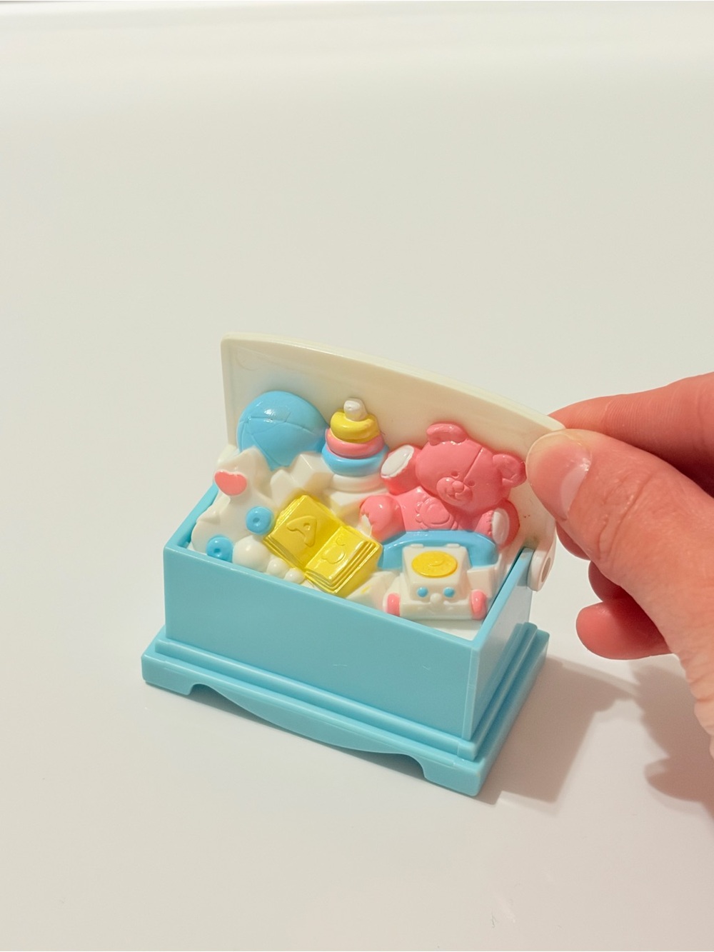 Fisher Price Loving Family Toy Box 1990s Blue Dollhouse Furniture